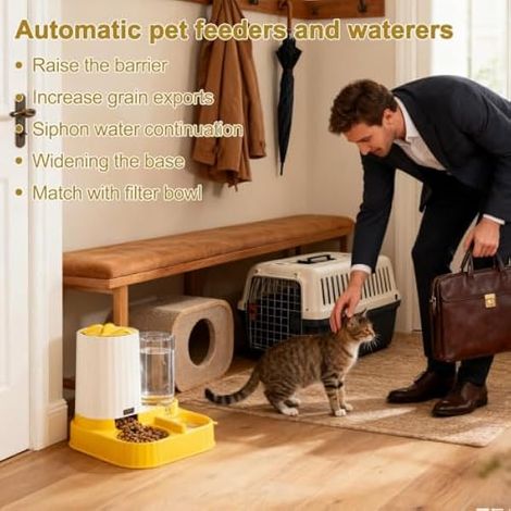 Mangeoire Automatique pour Animaux Gamelle Moyenne Grande capacité (1/5)