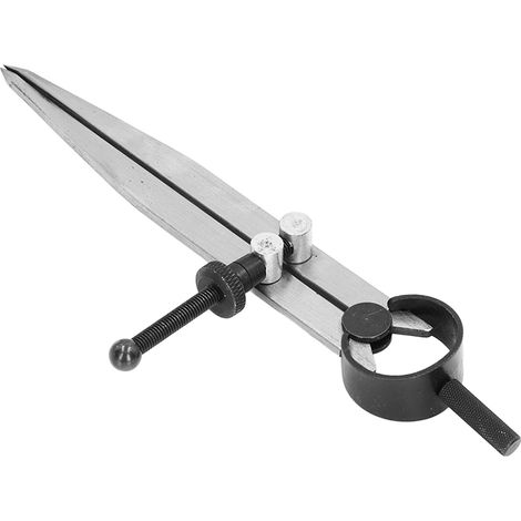 Compas à tracer réglable avec ressort et molette, pour marquage et traçage sur cuir, outil de mesure précis, 125mm, diviseur d'épaisseur professionnel. (1/5)