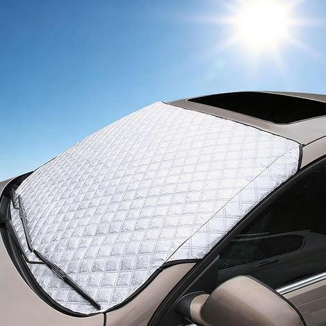 Pare Soleil Voiture Pare Brise Avant, Pare-soleils Auto, Protection Soleil Voiture, Accessoire Voiture, Universelle Voiture Repliable Anti Neige, Pluie, 140 x 95cm