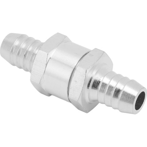 Clapet anti-retour unidirectionnel en alliage d'aluminium universel 12mm/0.47in pour carburant, essence, gasoil, diesel, eau et huile (1/5)