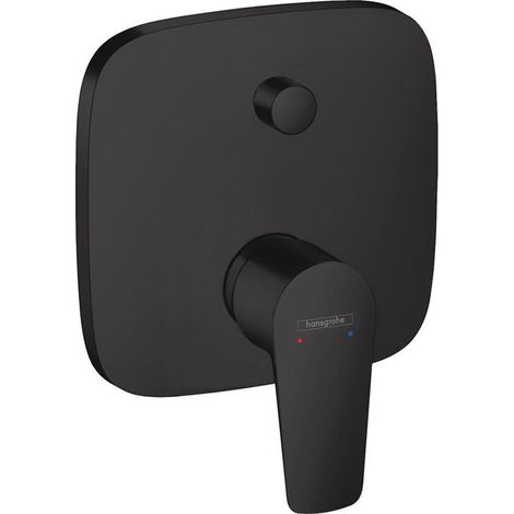 Mitigeur bain-douche HG à encastrer Talis E finition noir mat avec combinaison de sécurité.