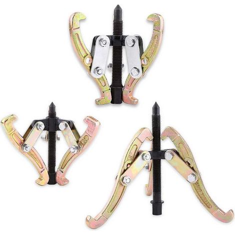 3-teiliges Set aus 3/4/6 Zoll Drei-Backen-Abzieher, robustes Lagerabzieher-Werkzeugset für die Kfz-Reparatur. (1/5)