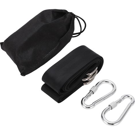 Kit de Suspension pour Hamac avec Corde et Mousquetons - Grande Capacité de Portance