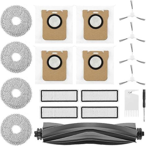 Accessoires pour aspirateur robot L10S / L10 Ultra : brosse latérale principale, lingettes de nettoyage, filtre HEPA, sacs à poussière (1/5)