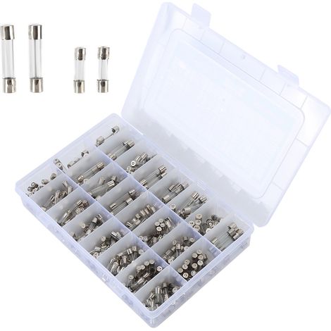Kit d'assortiment de 360 fusibles en verre à action rapide 250 V pour appareils ménagers et automobiles (1/5)