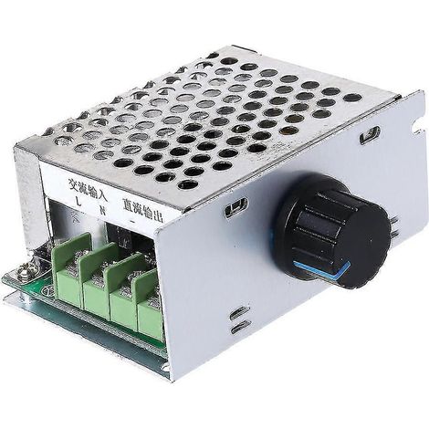 Contrôleur de vitesse de moteur PWM 220 V CA vers 10-210 V CC 20 A, régulateur à balais avec potentiomètre (1/5)