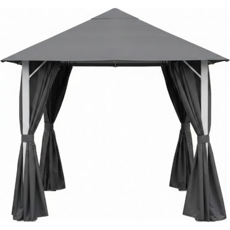 Vintage Gazebo - L260 x W360 x H260 cm - Grey
