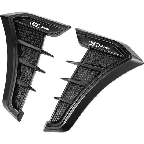 (Lot de 2 - Noir) Stickers de carrosserie noirs carbone pour ailes, côtés et coffre, compatibles avec Audi A1, A3, A4, A5, A6, A7, A8, Q2, Q3, Q5, Q7, TT, S line, S3, S4, S5, S6, R8 et RS. (1/3)