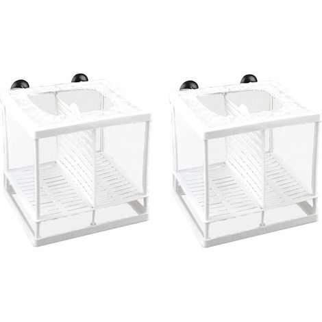Pieces Spawning Box, Isolation Net for Aquariums, Aquarium Fish Incubator, Suitable for Aquariums, Isolate Seedlings and Support Incubation and Breeding (White) (1/5)