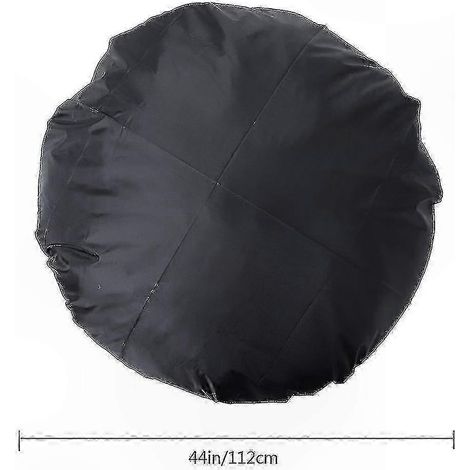 Housse de protection ronde imperméable 112cm pour barbecue et brasero extérieur, résistante aux intempéries, idéale pour terrasse et jardin, couvre-jetable anti-poussière et pluie (1/4)