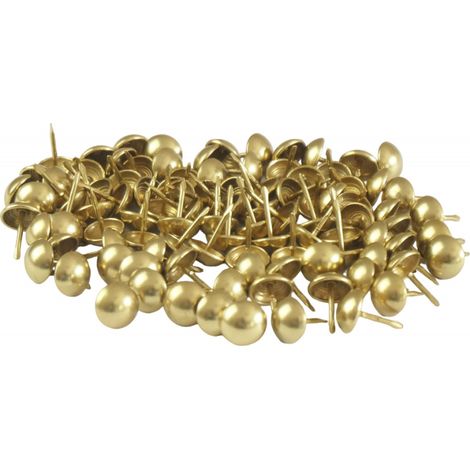 Secodir – Clous ronds décoratifs pour ameublement – Lot de 150 clous – Ø 11 mm – Finition brillante pour projets de détail