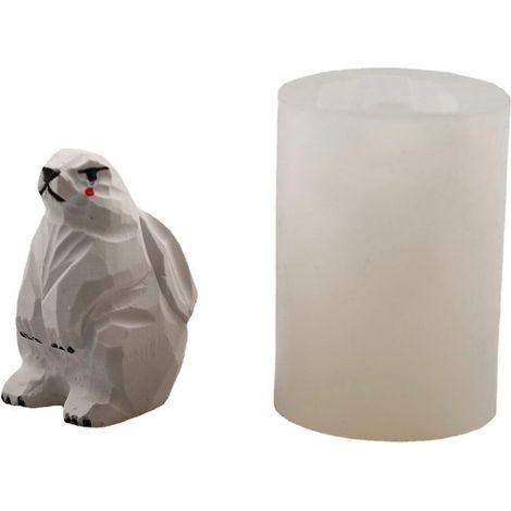 Niedliche Hasenform, Schokoladenform, Fondant-Backform, Kuchenform, Gips- und Tonform (1/5)