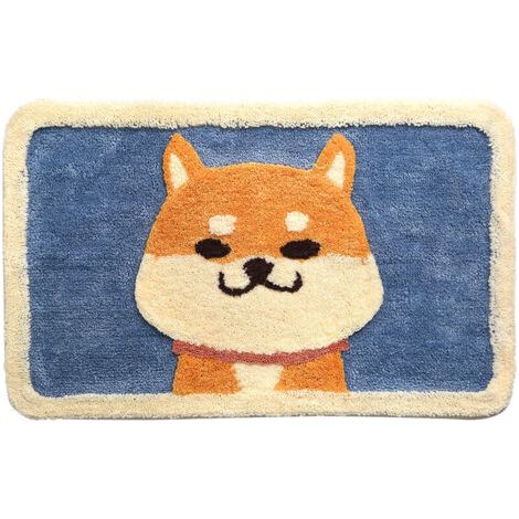 Tapis de tapis floqué ménage salle de bain porte salle de bain tapis anti-dérapant tapis de pied absorbant (4565CM) (1/5)