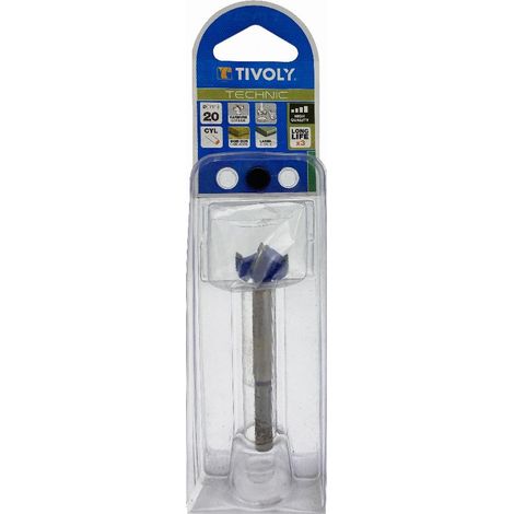 Punta per cerniere Ø20 TIVOLY inserto in metallo duro gambo cilindrico Lg.79,6 mm - 11102422000