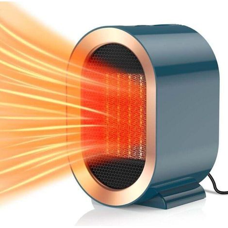 Snq Chauffage Soufflant 1200W, Chauffage lectrique avec 2 modes, Portable PTC en cramique 3S chauffage rapide Silencieux, Chauffage Personnel pour Bureau Domicile, bleu