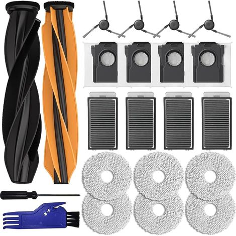 Accessori L50s L40s Pro Ultra per Dreame X50 Ultra Complete/ L40s Pro Ultra / L50s Pro Ultra / L50s Pro Ultra Parti di ricambio Spazzola principale X50 Sacchetti per la polvere Panni Filtri (22 pezzi) (1/5)