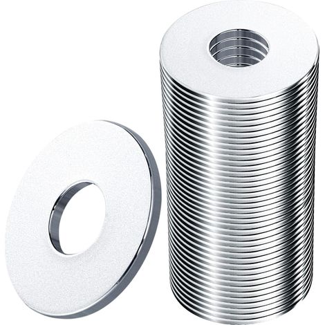 Rondelles Metal 80 Pièces M6 Rondelle Inox M6 X 18mm Rondelle Plate en 304 Acier Inoxydable pour L'étanchéité des Vis et écrous (1/5)