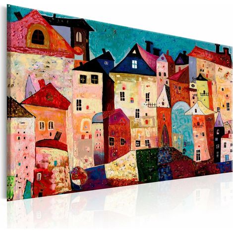 Tableau ville artistique - 90 x 60 cm (1/4)