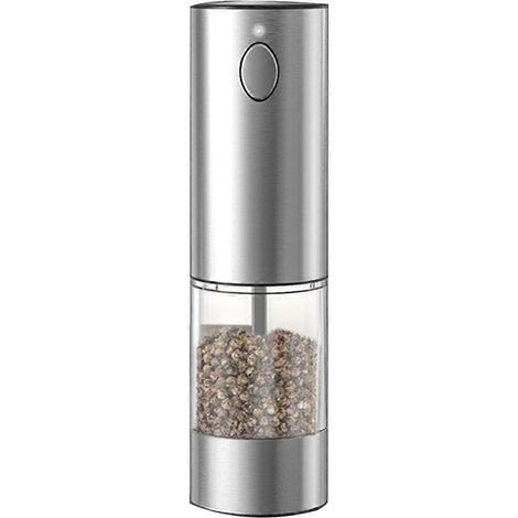 Ensemble moulin à sel et poivre électrique rechargeable par USB, moulin à épices automatique à mouture réglable (1 pièce) (1/5)