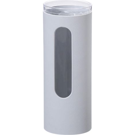Distributeur de tasses, distributeur mural pour gobelets jetables en papier et plastique de 120 à 200 ml, porte-gobelet de type à tirer pour salle de bain, bureau, salle de pause (gris)