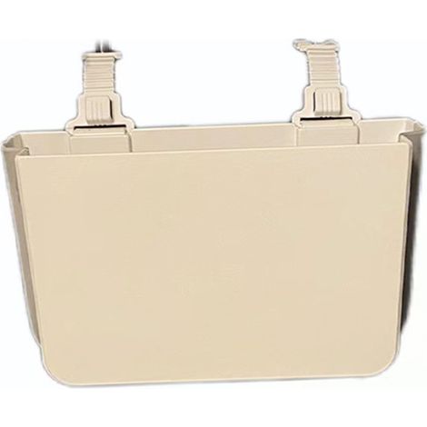 Sac suspendu appuie-tête voiture plastique pliable organisateur assise arrière coffre à déchets rangement léger blanc (1/5)