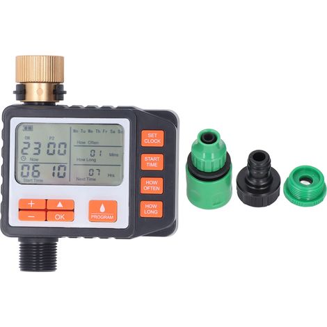 Programmateur d'arrosage automatique, robinet jardin intelligent, contrôle précis 3-8 bars, économie d'eau, installation facile pour pots et massifs, plastique et cuivre (1/5)