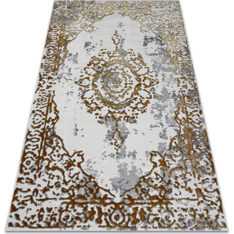 Teppich ALLURE 1961 Ornament, Rahmen - Strukturell, stilvoll, glamourös gold / weiß yellow 280x370 cm