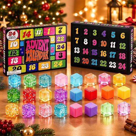 Calendrier de l'avent Squishy, Calendrier Squishy avce 24 Mini Glacon Cube (1/5)