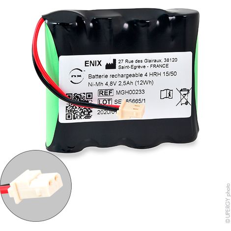 NX - Batterie médicale rechargeable SPENGLER ES60 4.8V 2.5Ah MOLEX