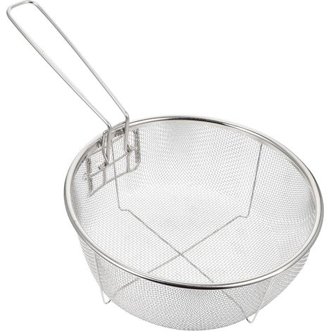 Panier à friture pliable pratique en acier inoxydable avec une (1/5)
