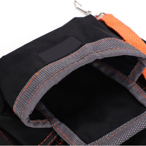Verstellbare Elektriker-Werkzeugtasche mit 8 Fächern – wasserdichtes 600D Oxford-Gewebe – Größe 25 x 21,5 cm – Tragbare Werkzeugtasche für den Gürtel (1/5)