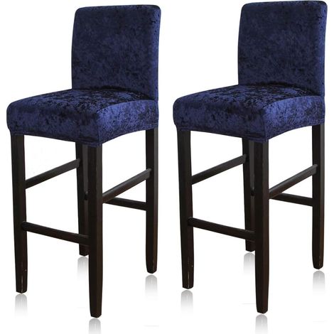 Set of 2 Bar Stool Covers, Extendable Counter Height for Hotel, Wedding, Banquet, Dinner, Meeting, Ceremony, Family Dining Room Decoration (1/5)