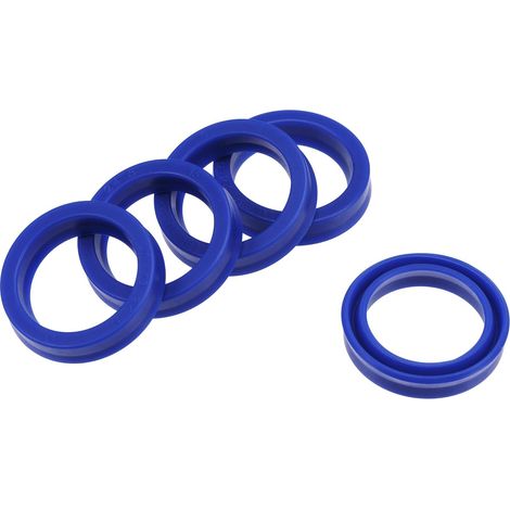 5Pcs joints UN radiaux, joints d'étanchéité PU industriels pour vérins hydrauliques (Bleu, 18 mm ID x 24 mm OD x 5 mm de largeur) (1/5)