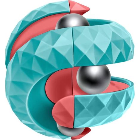 Jeu de balle Orbit, cube anti-stress à faire tourner, jouet vert (1/5)