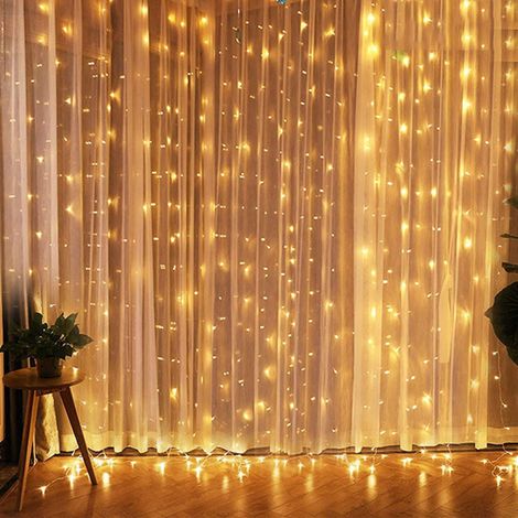 Guirlande lumineuse USB (100 LED blanc chaud 3MX1M), guirlande lumineuse féérique à tisser, avec télécommande (1/5)
