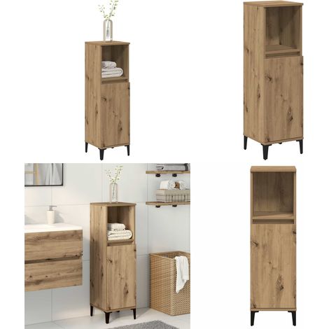 vidaXL Badschrank Artisan-Eiche 30x30x100 cm Holzwerkstoff