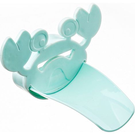 Robinet prolongateur enfant forme crabe vert accessoire bec allongé lavage mains dessin animé (1/5)