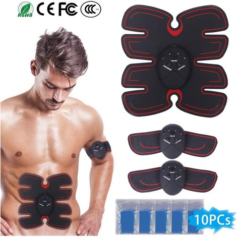 MINKUROW Cinturón De Tonificación Abdominal, Tonificación Muscular Ems Abs Trainer Body Fitness Trainer Gimnasio Y Entrenamiento Abdominal/Brazo/Pierna Adecuado Para Hombres Y Mujeres (1/4)