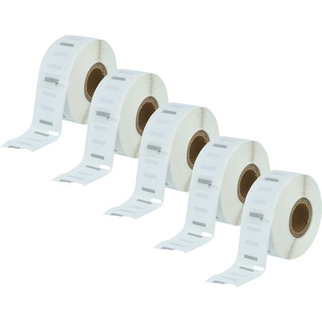 vhbw 5x Label Roll 25mm x 25mm (750 Label) compatible with Dymo LabelWriter 450 Twin Turbo, SE 450 Label Maker White (1/4)