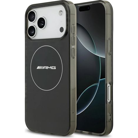 Custodia AMG a doppio strato trasparente con effetto fumé per iPhone 17 Pro Max - Nera (1/5)