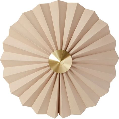 [NEUWERTIG] B-Ware Hübsch Wandleuchte Lampe Pliss Beige Eisen Stoff E27 Kabel Hauptbeleuchtung