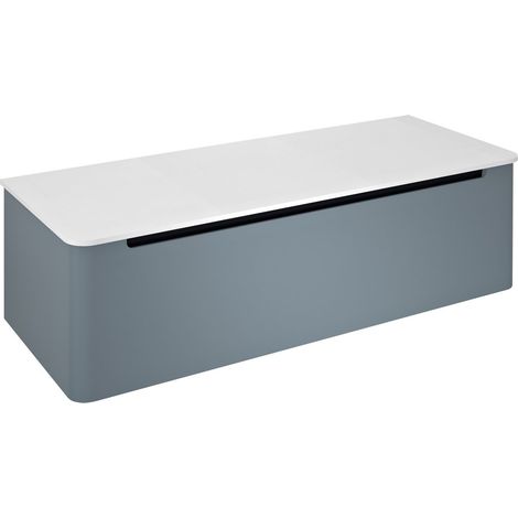Meuble sous-vasque KERALA 120x35x47,5cm, 1x tiroir, sienne (1/4)