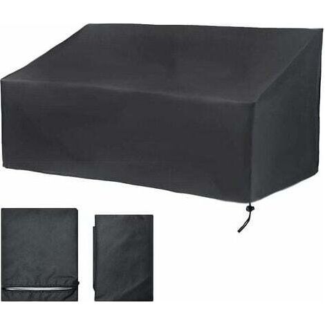 Funda para banco de jardín de 2 plazas, funda para banco de patio al aire libre, resistente al polvo, resistente a los rayos UV, impermeable, a prueba de viento, funda protectora para sofá de tela Oxf