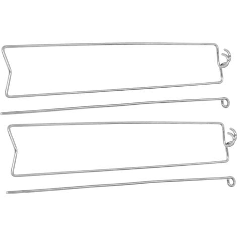 Ensemble de 2 fourchettes à barbecue en acier inoxydable pour ailes de poulet, idéal pour le camping, les pique-niques et les barbecues en plein air. (1/5)