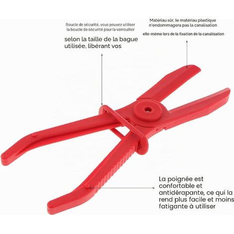 Pince à Durite Hose Clamp Pliers pour Collier Carburant, Outil de Serrage