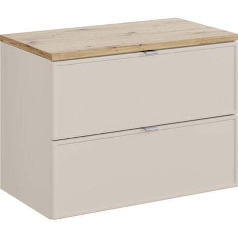 Meuble sous-vasque 80cm plan de toilette Alba Cachemire