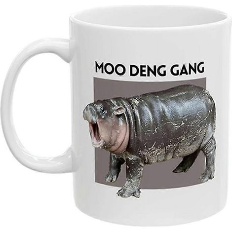 Tasse Hippopotame 325 ml (11 oz) en céramique, tasse à café/lait, tasse à café mignonne, tasse à petit-déjeuner avec un adorable hippopotame, décoration de bureau pour enfants et adultes, thé (1/5)
