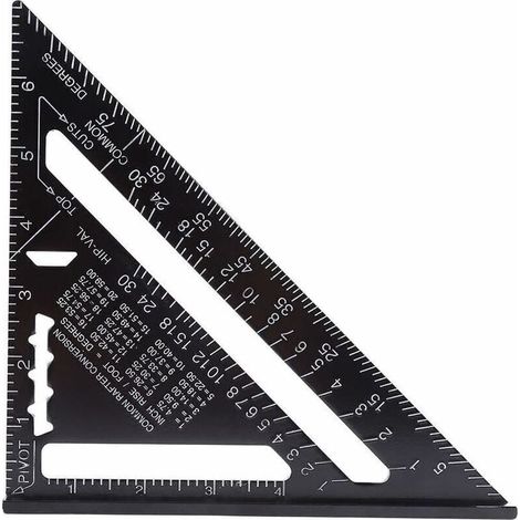 Profilé en Aluminium Plaque Triangle Oxydé Noir 7 Pouces Noir Métrique (1/4)