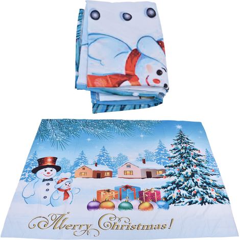 Tapisserie murale de Noël, motif bonhomme de neige, pour salon, 230 x 180 cm / 90,6 x 70,9 pouces (1/5)