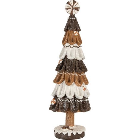 Décoration de Sapin de Noël en Plastique Marron - Ornement Festif pour Fêtes 12 x 39 cm - PANGIVO (1/3)